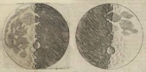 Moon drawings from Galileo