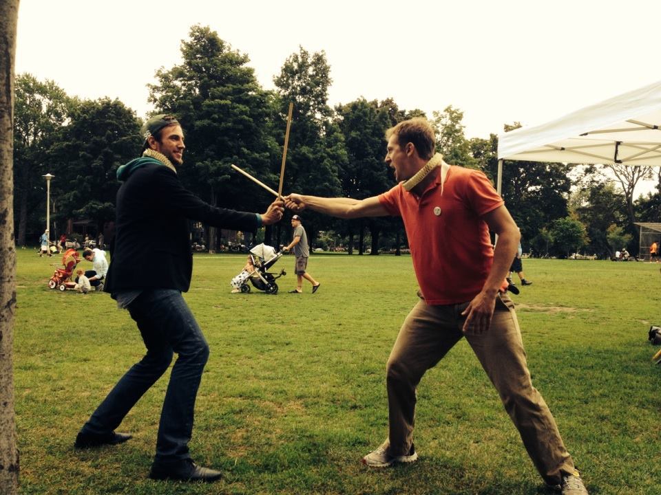 Dowel Duel at Withrow Park Farmers Market